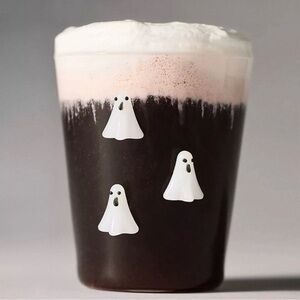 Anthropologie Halloween Icon Borosilicate Juice Glass GHOST 14oz NEW